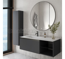 Мебель для ванной комнаты Armadi Art Quatro 6 120 anthracite, с раковиной white