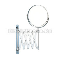 Косметическое зеркало Рыжий кот M-1612 настенное, с увеличением, хром