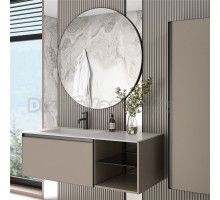 Мебель для ванной комнаты Armadi Art Quatro 6 120 daphne, профиль anthracite, с раковиной white