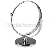 Косметическое зеркало Рыжий кот M-3135 настольное, с увеличением, хром