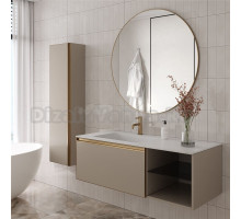 Мебель для ванной комнаты Armadi Art Quatro 6 120 daphne, профиль matt gold, с раковиной white