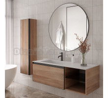 Мебель для ванной комнаты Armadi Art Quatro 6 120 willow, профиль anthracite, с раковиной white