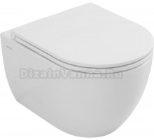 Унитаз подвесной Allen Brau Priority 49х36 см, безободковый, белый глянец