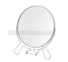 Косметическое зеркало Рыжий кот 275704 настольное, с увеличением, хром