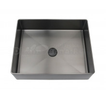 Накладная раковина AltroBagno Accordo 001010 MtGr 50 оружейная сталь, прямоугольная, нержавеющая сталь