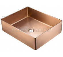Накладная раковина AltroBagno Accordo 001011 RaSp 50 матовая медь, прямоугольная, нержавеющая сталь