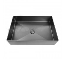 Накладная раковина AltroBagno Astro 001018 MtGr 51 оружейная сталь, прямоугольная, нержавеющая сталь