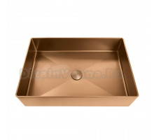 Накладная раковина AltroBagno Astro 001019 RaSp 51 матовая медь, прямоугольная, нержавеющая сталь