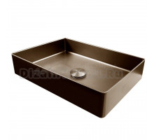 Накладная раковина AltroBagno Astro 001020 BrAn 51 состаренная бронза, прямоугольная, нержавеющая сталь