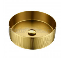 Накладная раковина AltroBagno Costoso 001005 OrSp 40 матовое золото, круглая, нержавеющая сталь