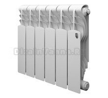 Радиатор биметаллический секционный Royal Thermo Revolution B 350 6 секций, боковое проходное подключение, белый