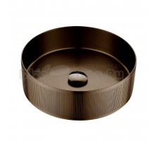 Накладная раковина AltroBagno Costoso 001008 BrAn 40 состаренная бронза, круглая, нержавеющая сталь