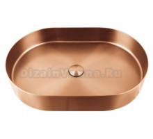 Накладная раковина AltroBagno Eterno 001027 RaSp 59 матовая медь, овальная, нержавеющая сталь