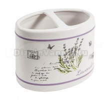 Стакан для зубных щеток Рыжий кот Лаванда 231639 рисунок, керамический