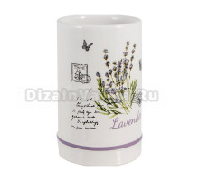 Стакан для зубных щеток Рыжий кот Лаванда 231642 рисунок, керамический