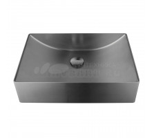 Накладная раковина AltroBagno Futuro 001014 MtGr 50 оружейная сталь, прямоугольная, нержавеющая сталь