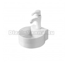 Раковина маленькая в туалет GID Suspendido N9134 29 глянцевая белая, фаянс