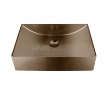 Накладная раковина AltroBagno Futuro 001016 BrAn 50 состаренная бронза, прямоугольная, нержавеющая сталь