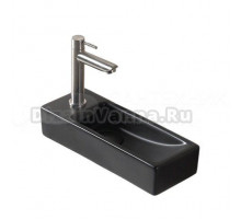 Раковина маленькая в туалет GID Suspendido Bm9271R 38 матовая черная, прямоугольная, фаянс