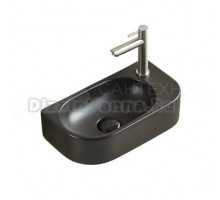 Раковина маленькая в туалет GID Suspendido Bm9274L 40 матовая черная, прямоугольная, фаянс