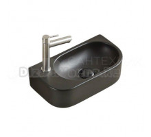 Раковина маленькая в туалет GID Suspendido Bm9274R 40 матовая черная, прямоугольная, фаянс