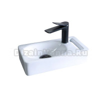 Раковина маленькая в туалет GID Suspendido N9262 40 глянцевая белая, прямоугольная, фаянс