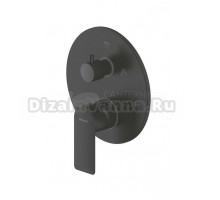 Встраиваемый смеситель для душа и ванны Bravat Eddie Black PB8369402BW-2-ENG С ВНУТРЕННЕЙ ЧАСТЬЮ, матовый черный