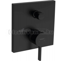 Встраиваемый смеситель для душа и ванны Hansgrohe Finoris 76415670 С ВНУТРЕННЕЙ ЧАСТЬЮ, матовый черный