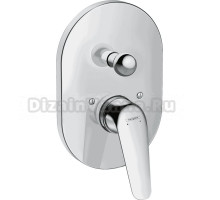 Встраиваемый смеситель для душа и ванны Hansgrohe Novus 71047000 С ВНУТРЕННЕЙ ЧАСТЬЮ, хром