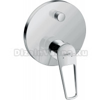 Встраиваемый смеситель для душа и ванны Hansgrohe Novus Loop 71345000 С ВНУТРЕННЕЙ ЧАСТЬЮ, хром