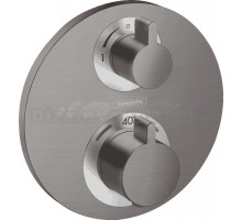 Термостатический смеситель встраиваемый Hansgrohe Ecostat S 15758340 С ВНУТРЕННЕЙ ЧАСТЬЮ, шлифованный черный хром