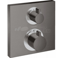 Термостатический смеситель встраиваемый Hansgrohe Ecostat Square 15714340 С ВНУТРЕННЕЙ ЧАСТЬЮ, шлифованный черный хром