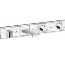 Термостатический смеситель встраиваемый Hansgrohe RainSelect 15359400 С ВНУТРЕННЕЙ ЧАСТЬЮ, матовый белый, хром