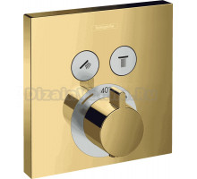 Термостатический смеситель встраиваемый Hansgrohe ShowerSelect 15763990 С ВНУТРЕННЕЙ ЧАСТЬЮ, полированное золото