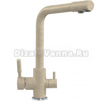 Смеситель для кухни Polygran Высокий Дуо 627550 опал