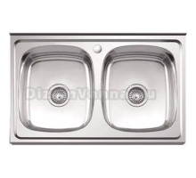 Мойка кухонная Ledeme L98050B двойная, хром