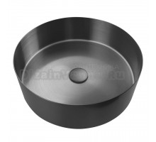 Накладная раковина AltroBagno Luna 001002 MtGr 40 оружейная сталь, круглая, нержавеющая сталь