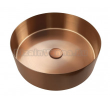 Накладная раковина AltroBagno Luna 001003 RaSp 40 матовая медь, круглая, нержавеющая сталь