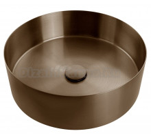 Накладная раковина AltroBagno Luna 001004 BrAn 40 состаренная бронза, круглая, нержавеющая сталь