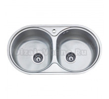 Мойка кухонная Ledeme L67944B двойная, хром