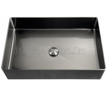 Накладная раковина AltroBagno Solido 001022 MtGr 60 оружейная сталь, прямоугольная, нержавеющая сталь