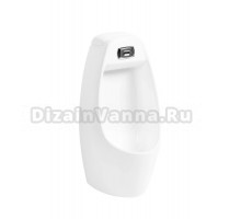 Писсуар подвесной GID Publico Q9502 сенсорный, глянцевый белый, с сифоном, безободковый, со смывным механизмом