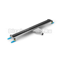 Душевой трап (лоток) NEW TRENDY Visio Slim OL-0080 100 см, решетка матовая черная, с сифоном