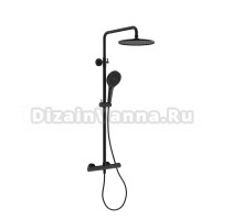 Душевая стойка Sancos Etna SC9007MB с термостатом, черная матовая