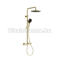 Душевая стойка Sancos Etna SC9007BG с термостатом, брашированное золото, PVD покрытие
