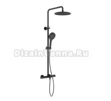 Душевая стойка Sancos Etna SC9008MB с термостатом, черная матовая