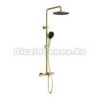 Душевая стойка Sancos Etna SC9008BG с термостатом, брашированное золото, PVD покрытие