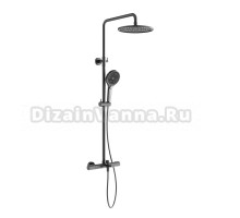 Душевая стойка Sancos Etna SC9008GG с термостатом, вороненая сталь