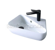 Раковина маленькая в туалет GID Suspendido N9275L 45 глянцевая белая, прямоугольная, фаянс