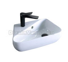 Раковина маленькая в туалет GID Suspendido N9275R 45 глянцевая белая, прямоугольная, фаянс